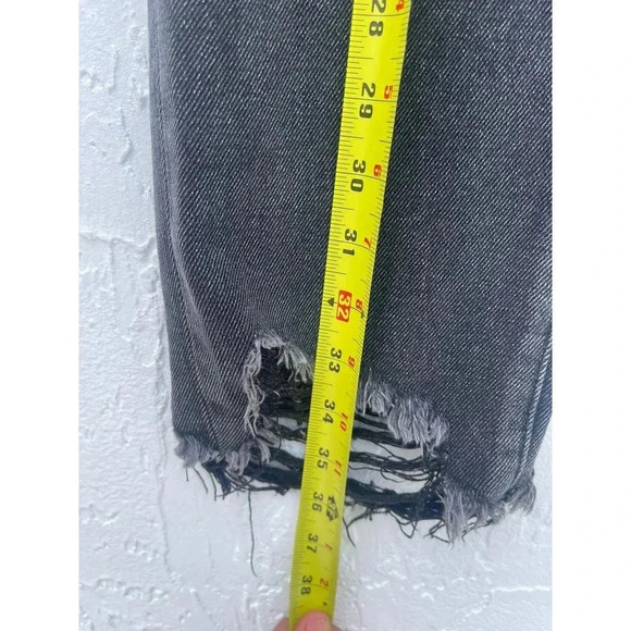 NWT Simply Society Womens Straight Super High Rise Distressed Jeans Black 5/27 - Picture 10 of 13